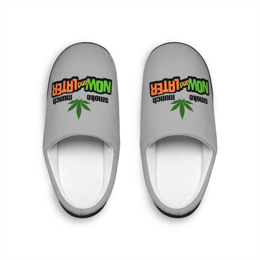 Smoke Now Munch Later Men's Slippers - Fandom-Made