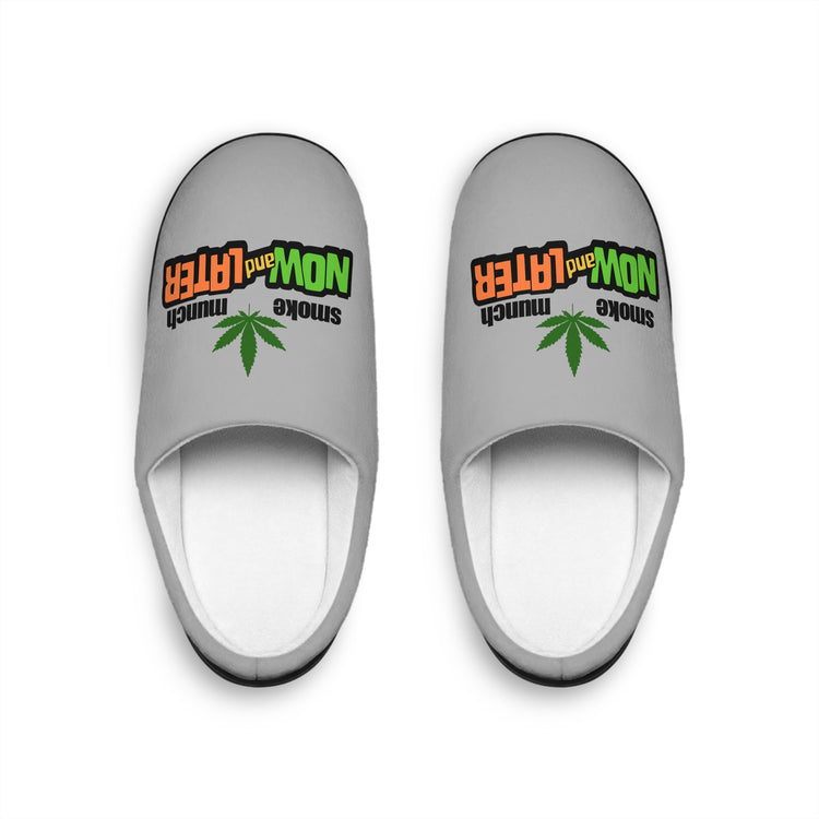 Smoke Now Munch Later Men's Slippers - Fandom-Made