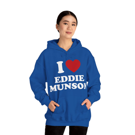 I Love Eddie Munson Hoodie - Fandom-Made