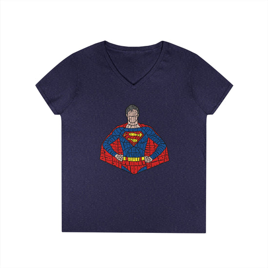 Kryptonian Calligram V-Neck Tee - Fandom-Made