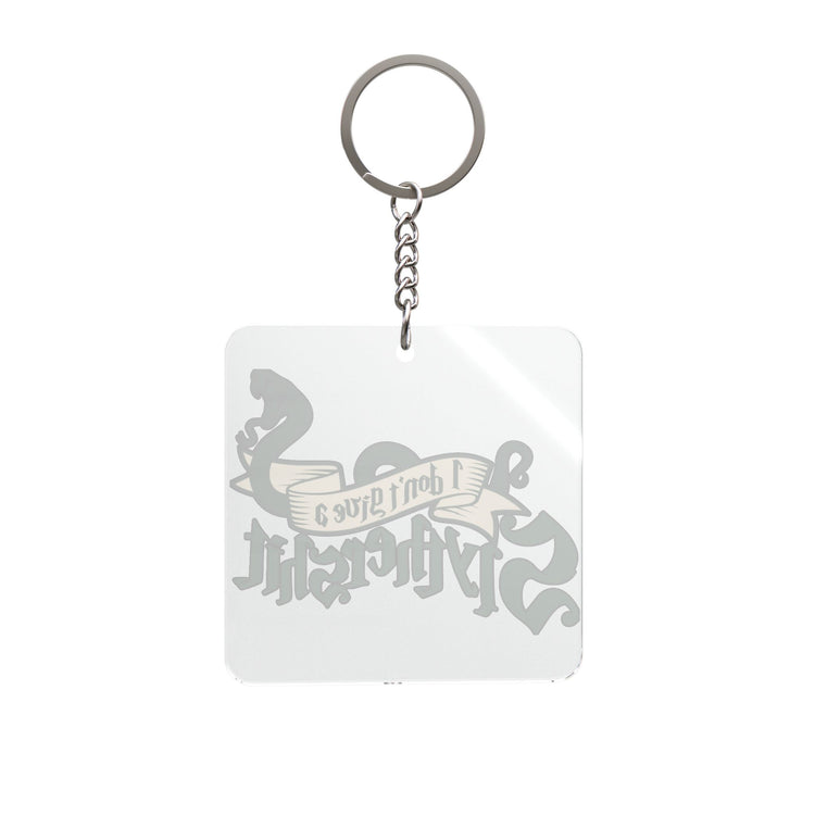 I Don't Give a Slythershit Square Keychain
