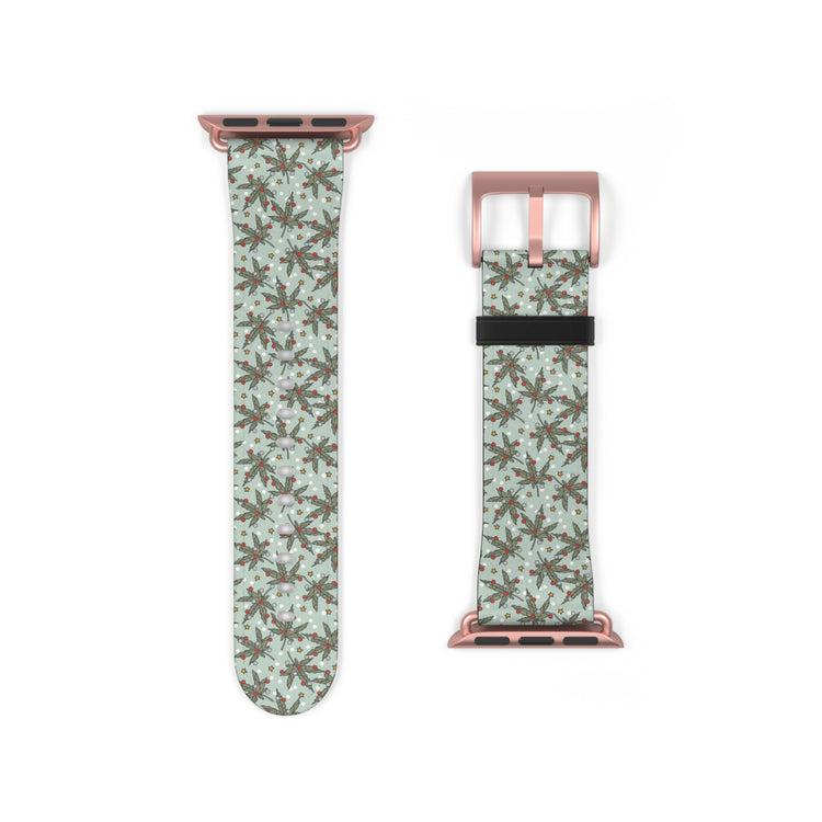 Cannabis Christmas Watch Band - Fandom-Made