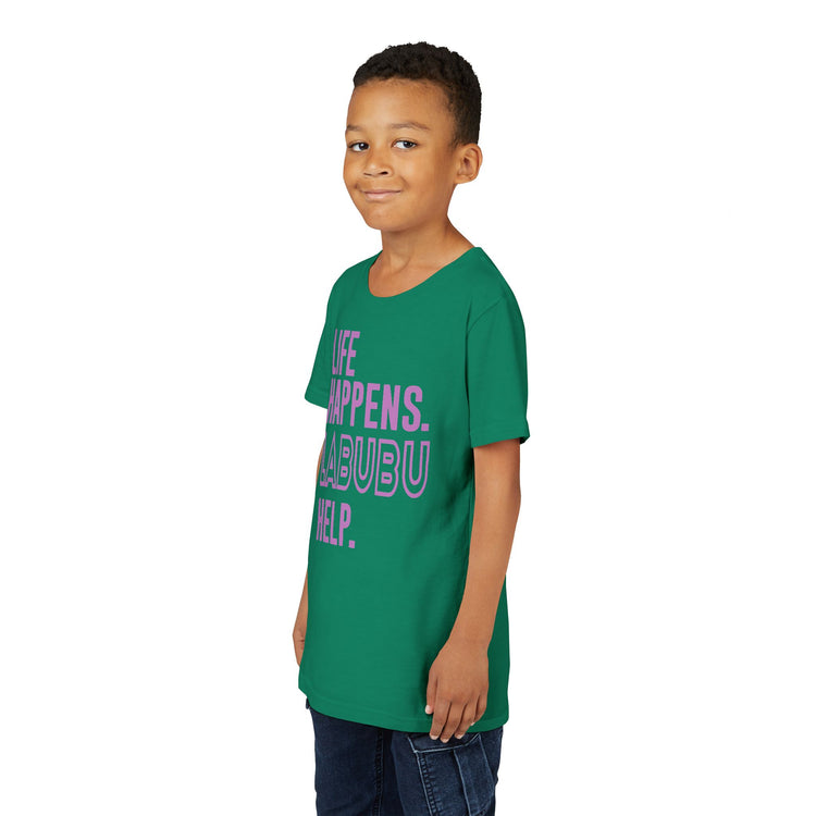 Life Happens Labubu Help Youth Tee - Fandom-Made
