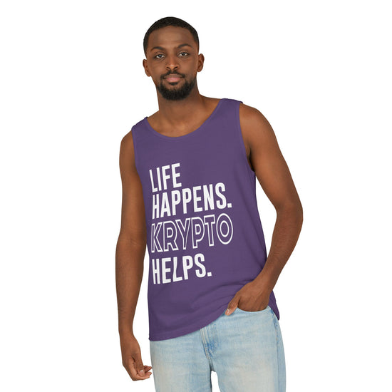 Life Happens Krypto Helps Tank Top - Fandom-Made