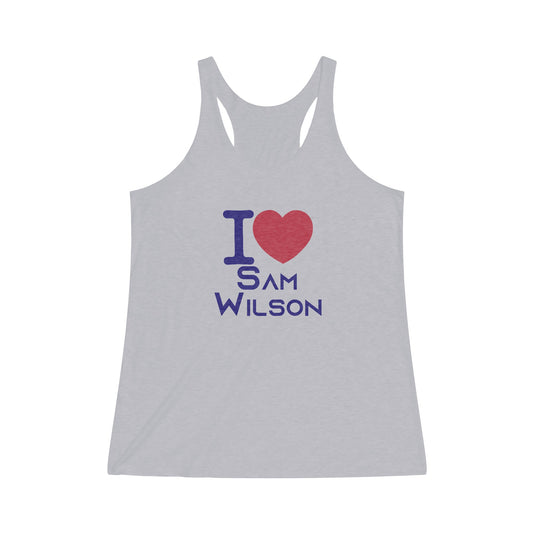 I Love Sam Wilson Women's Tri-Blend Tank - Fandom-Made