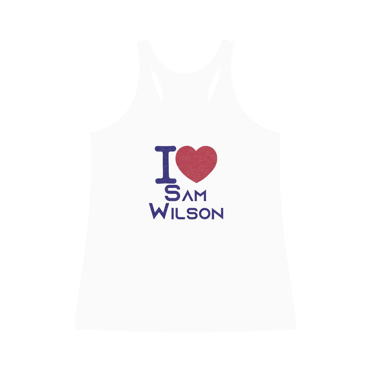 I Love Sam Wilson Women's Tri-Blend Tank - Fandom-Made