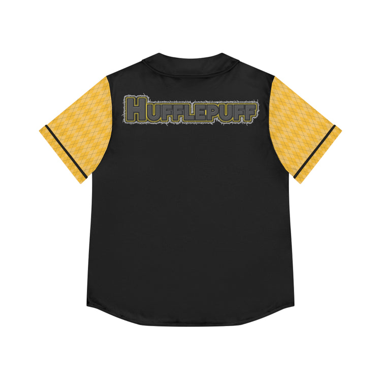 Hufflepuff Embroidery Design Women's Baseball Jersey - Fandom-Made