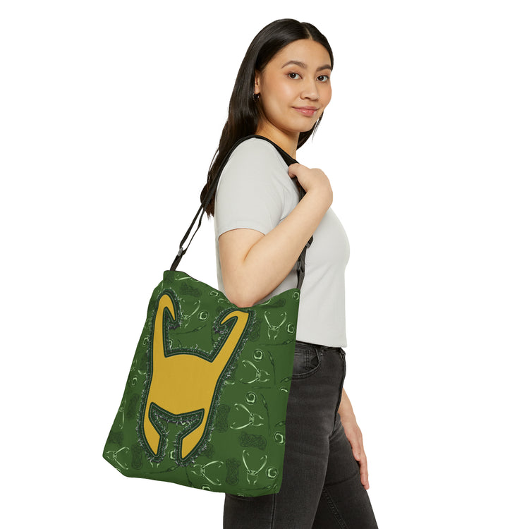 Loki Helmet Adjustable Tote Bag - Fandom-Made