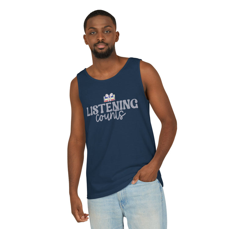 Listening Counts Tank Top - Fandom-Made