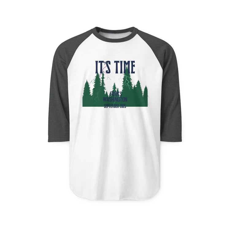 It's Time 3/4 Raglan Shirt - Fandom-Made