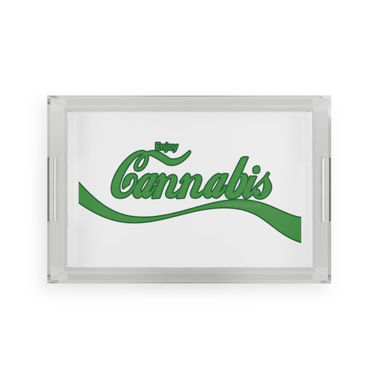 Enjoy Cannabis Acrylic Serving Tray - Fandom-Made