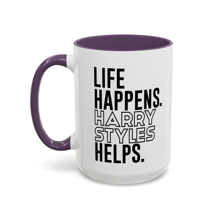 Life Happens Harry Styles Helps Mug - Fandom-Made