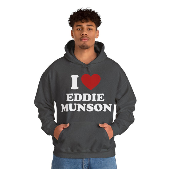 I Love Eddie Munson Hoodie - Fandom-Made
