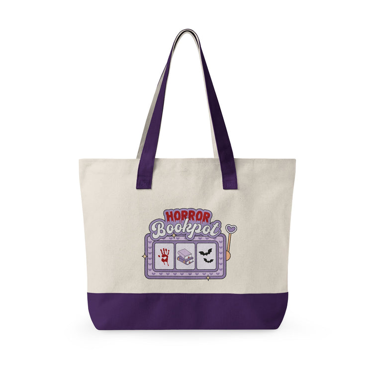 Horror Bookpot Zippered Canvas Tote - Fandom-Made