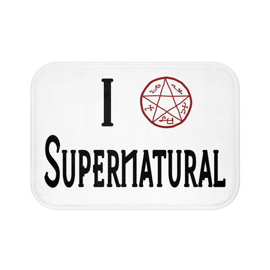I Love Supernatural Devil's Trap Edition Bath Mat - Fandom-Made