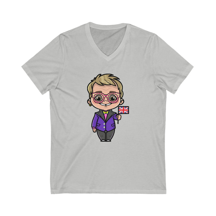 Elton John V-Neck Tee - Fandom-Made