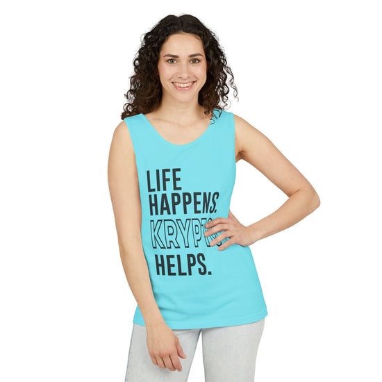 Life Happens Krypto Helps Tank Top - Fandom-Made