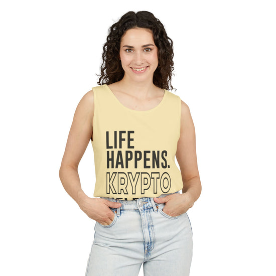Life Happens Krypto Helps Tank Top - Fandom-Made