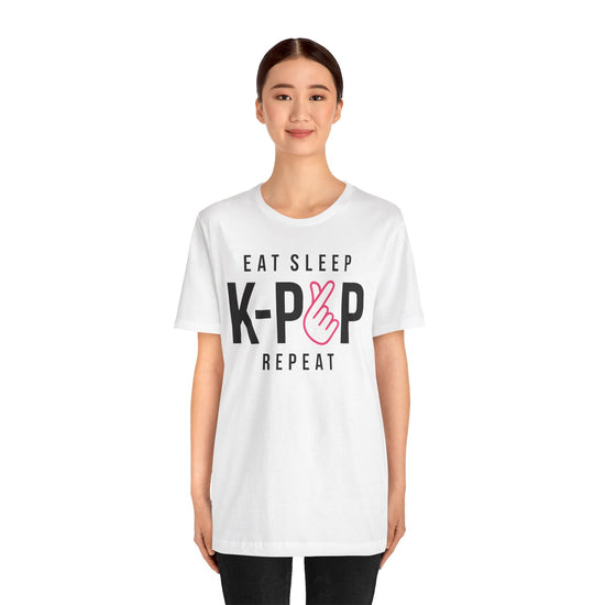Eat Sleep K-Pop Repeat Unisex T-Shirt - Fandom-Made