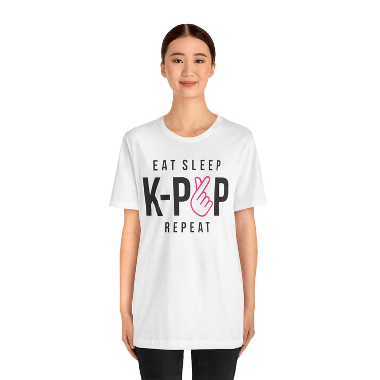 Eat Sleep K-Pop Repeat Unisex T-Shirt - Fandom-Made