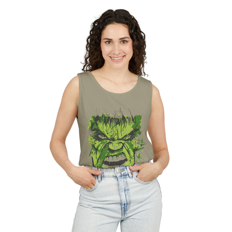 Hulk Face Tank Top - Fandom-Made
