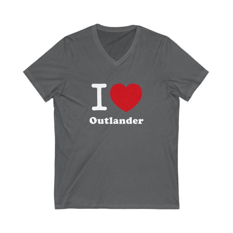 I Love Outlander V-Neck Tee - Fandom-Made