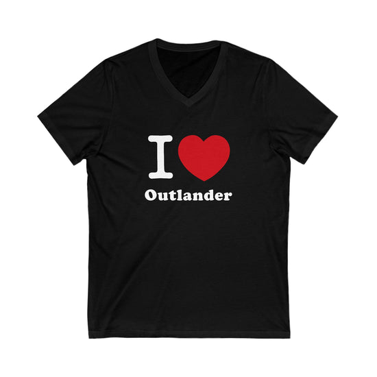 I Love Outlander V-Neck Tee - Fandom-Made