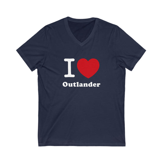I Love Outlander V-Neck Tee - Fandom-Made