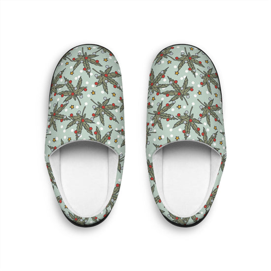 Cannabis Christmas Women's Slippers - Fandom-Made