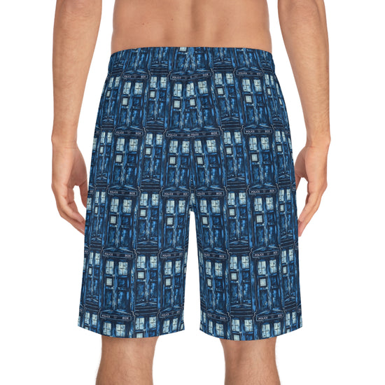 Tardis All-Over Print Men's Board Shorts - Fandom-Made