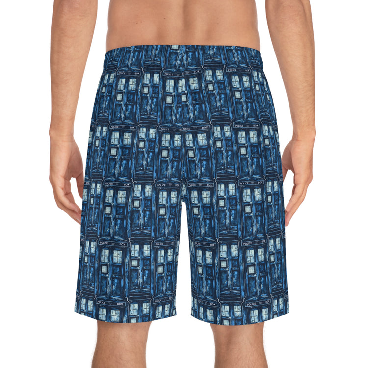 Tardis All-Over Print Men's Board Shorts - Fandom-Made