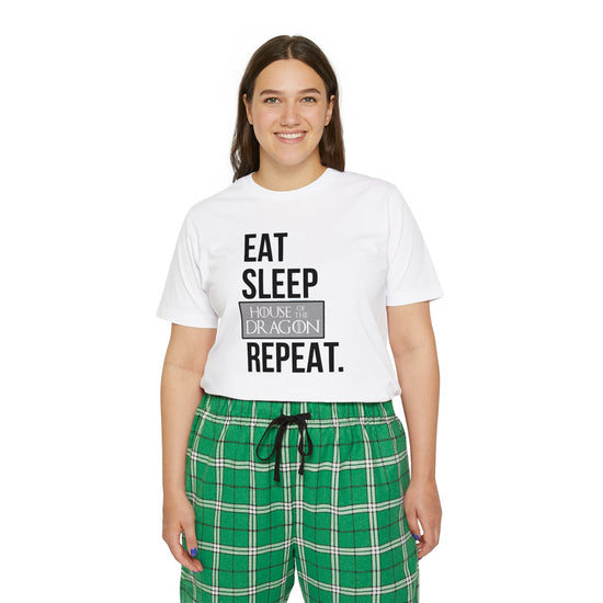 Eat Sleep House of the Dragon Women's Short Sleeve Pajama Set - Fandom-Made