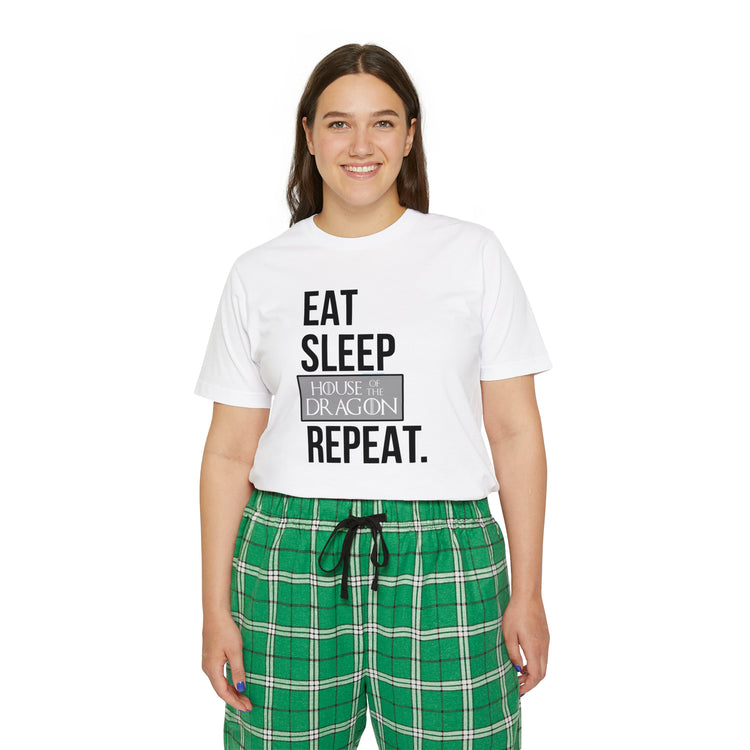 Eat Sleep House of the Dragon Women's Short Sleeve Pajama Set - Fandom-Made