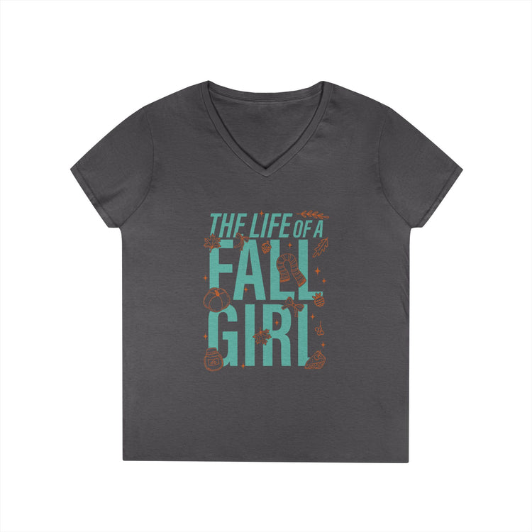 Life Of a Fall Girl Ladies' V-Neck Tee