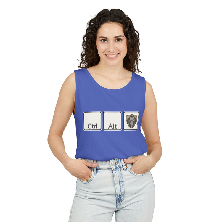 Ctrl Alt Cybermen Tank Top - Fandom-Made