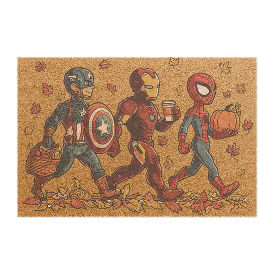 Falling For Superheroes Doormat - Fandom-Made