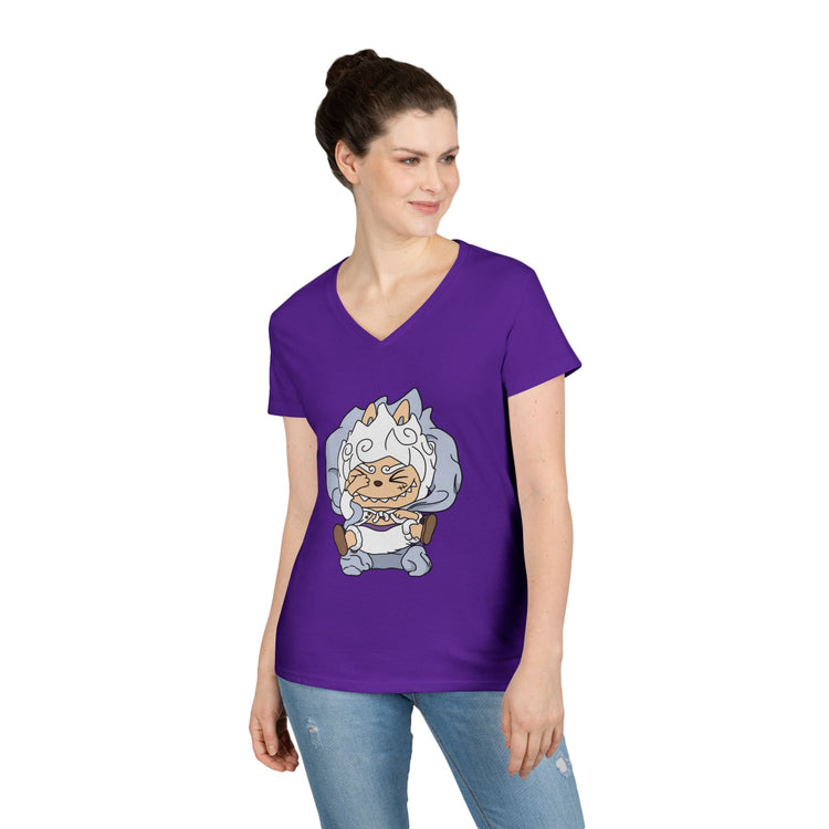 Bubu Monkey V-Neck Tee - Fandom-Made
