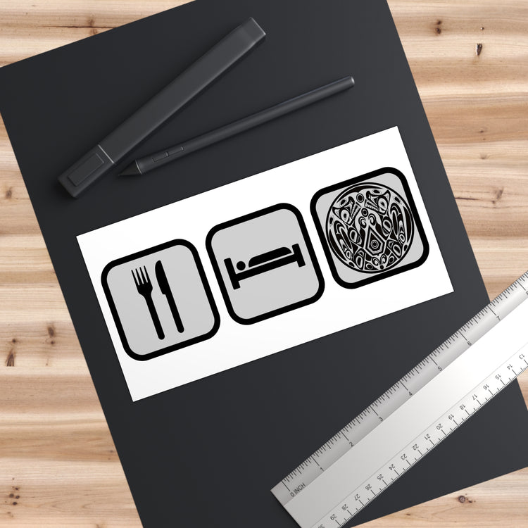 Eat Sleep Quileute Tribe Bumper Sticker - Fandom-Made