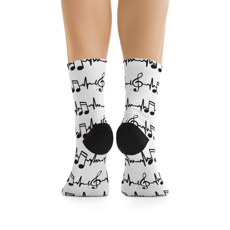 My Heart Beats For Music Socks - Fandom-Made