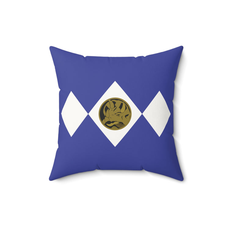 Blue Ranger Faux Suede Square Pillow - Fandom-Made