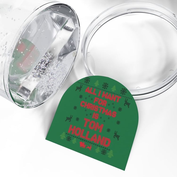All I Want For Christmas Tom Holland Snow Globe - Fandom-Made