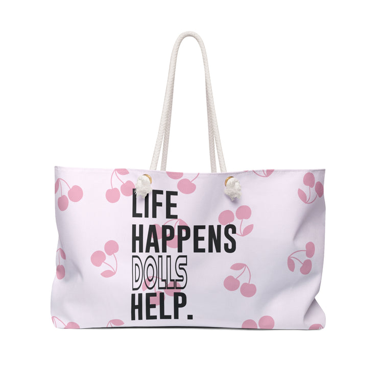 Life Happens Dolls Help Weekender Bag - Fandom-Made