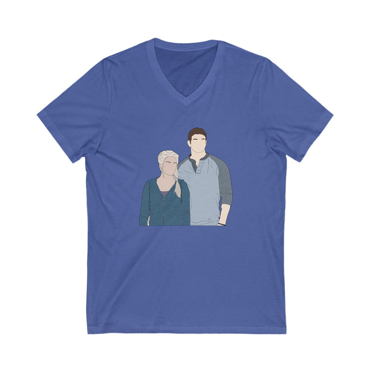Rosalie And Emmett Cullen V-Neck Tee - Fandom-Made