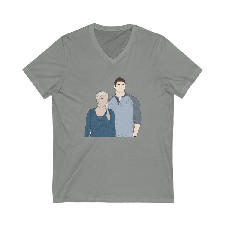 Rosalie And Emmett Cullen V-Neck Tee - Fandom-Made