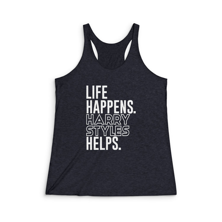 Life Happens Harry Styles Helps Racerback Tank - Fandom-Made