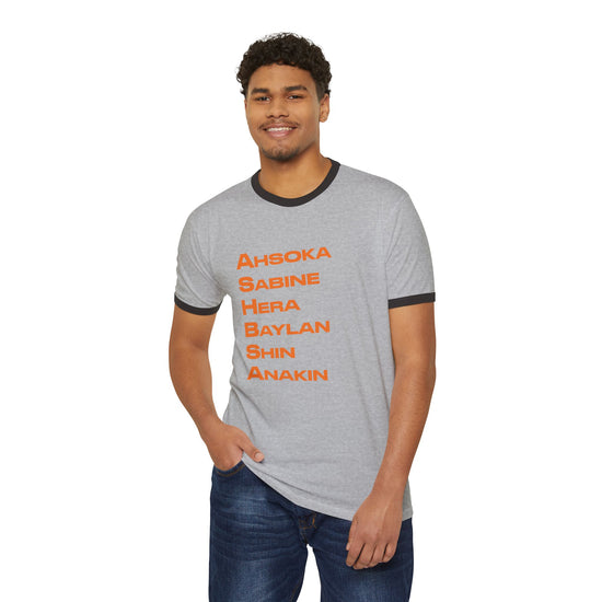 Ahsoka Names Ringer T-Shirt - Fandom-Made