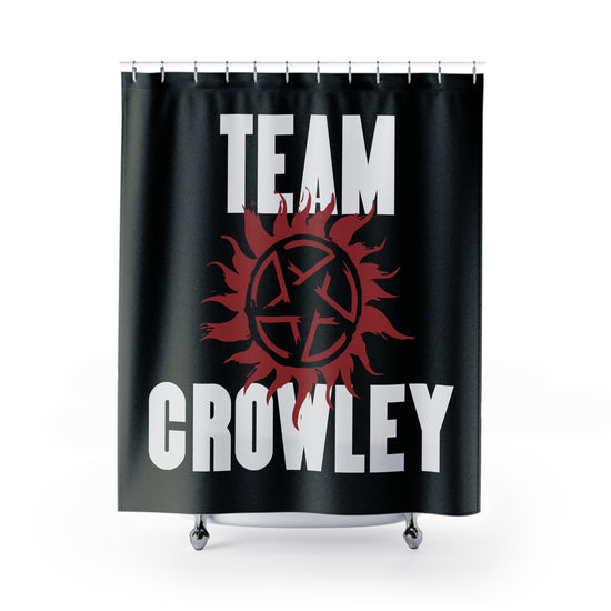 Team Crowley Shower Curtain - Fandom-Made