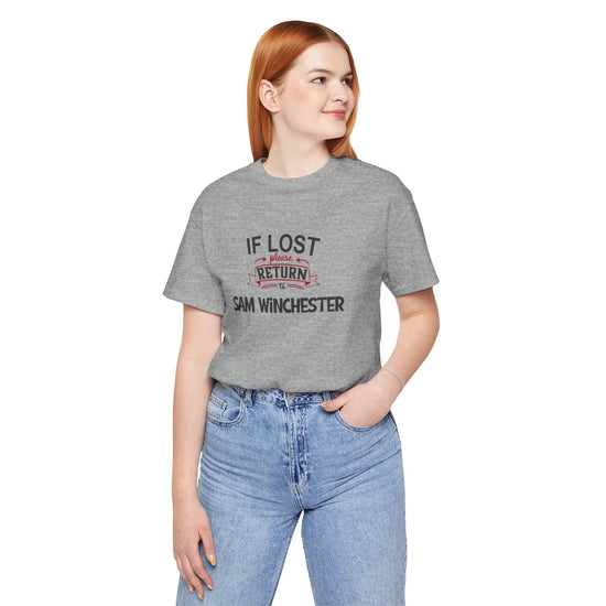 If Lost Return to Sam Winchester T-Shirt - Fandom-Made
