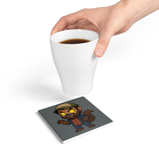 Garth Fitzgerald Werewolf Ceramic Coaster - Fandom-Made