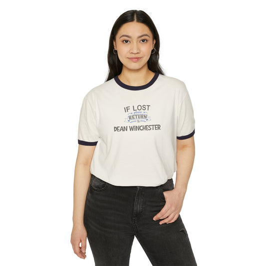 If Lost Return To Dean Winchester Ringer T-Shirt - Fandom-Made